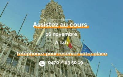 Assistez gratuitement aux cours le samedi 16 novembre à Bruxelles